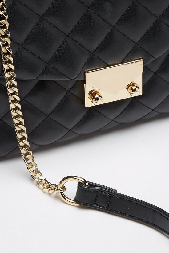 Dorothy Perkins Quilted Bag With Gold Lock Detail 3