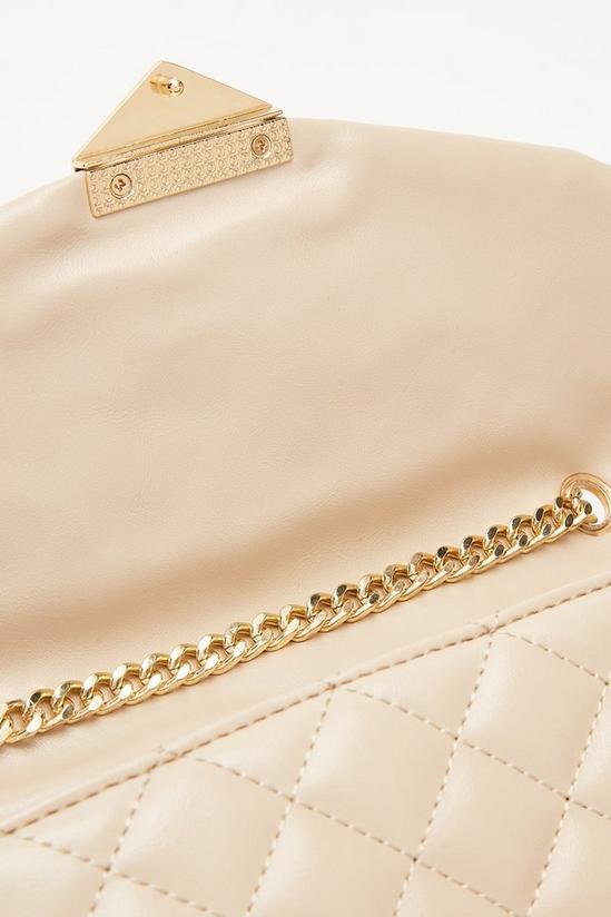 Dorothy Perkins Quilted Bag With Gold Lock Detail 4