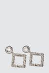 Dorothy Perkins Silver Hammered Square Earrings thumbnail 2