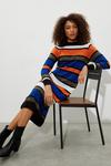 Dorothy Perkins Glitter Striped Knitted Midi Dress thumbnail 1