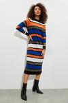 Dorothy Perkins Glitter Striped Knitted Midi Dress thumbnail 2