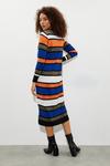 Dorothy Perkins Glitter Striped Knitted Midi Dress thumbnail 3