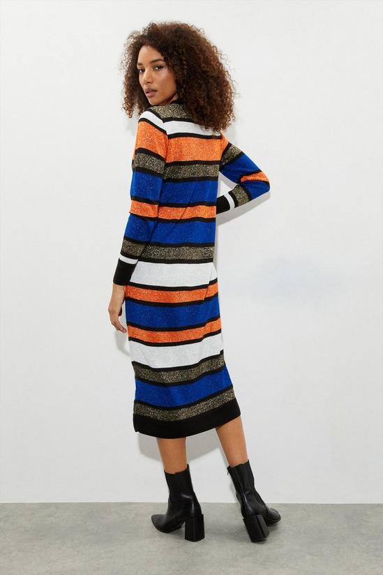 Dorothy Perkins Glitter Striped Knitted Midi Dress 3