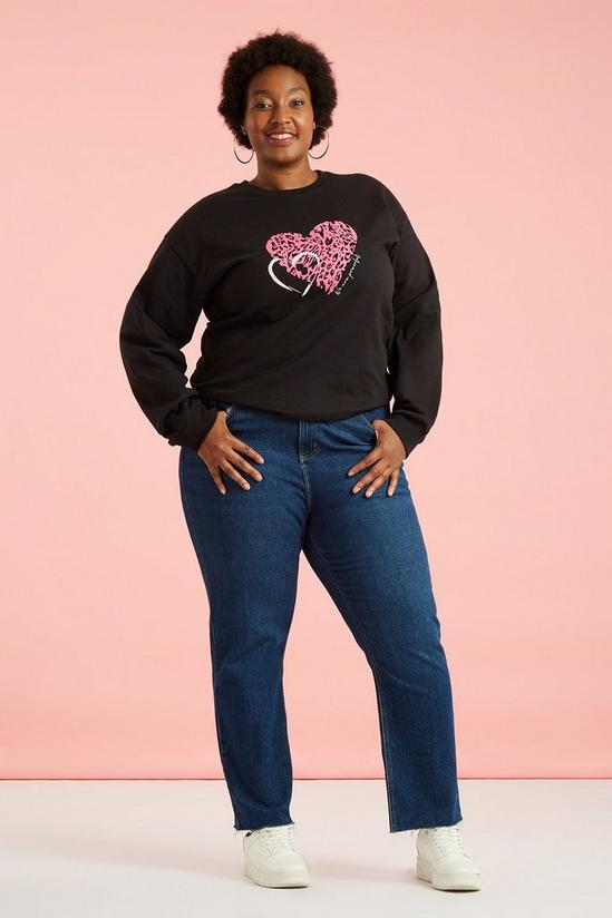 Dorothy Perkins Leopard Pink Heart Sweatshirt 1