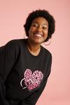 Dorothy Perkins Leopard Pink Heart Sweatshirt thumbnail 2