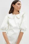 Dorothy Perkins Faux Leather Frill Collar Dress thumbnail 4