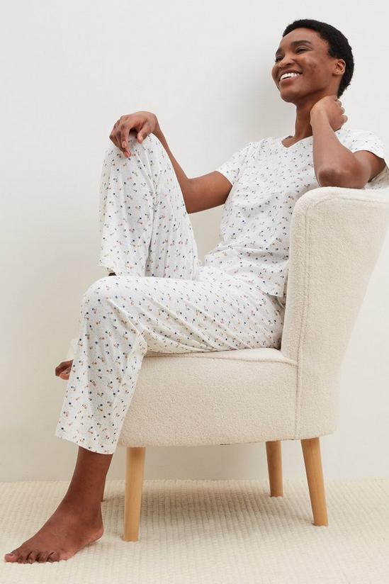 Dorothy Perkins White Ditsy Pyjama Set 1
