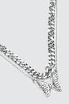 Dorothy Perkins Silver Butterfly Layering Necklace thumbnail 2