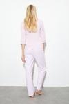 Dorothy Perkins Pink V Neck Rib T-Shirt And Gingham Pant Pyjama Set thumbnail 3