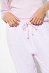 Dorothy Perkins Pink V Neck Rib T-Shirt And Gingham Pant Pyjama Set thumbnail 4