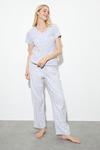 Dorothy Perkins T-Shirt And Gingham Wide Leg Pyjama Set thumbnail 1