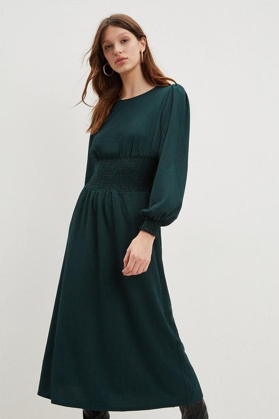 Dorothy Perkins Long Sleeve Textured Midi Dress 2