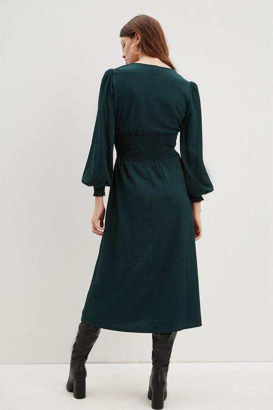 Dorothy Perkins Long Sleeve Textured Midi Dress 3