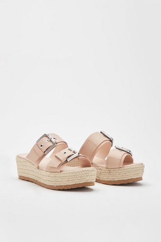 Dorothy Perkins Wide Fit Riley Double Buckle Wedges 4