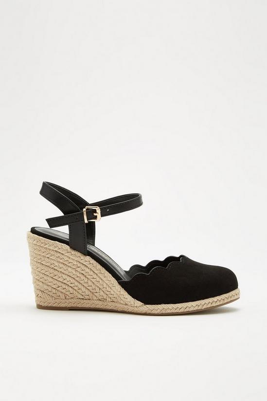 Dorothy Perkins Wide Fit Rue Scalloped Espadrille Wedges 2