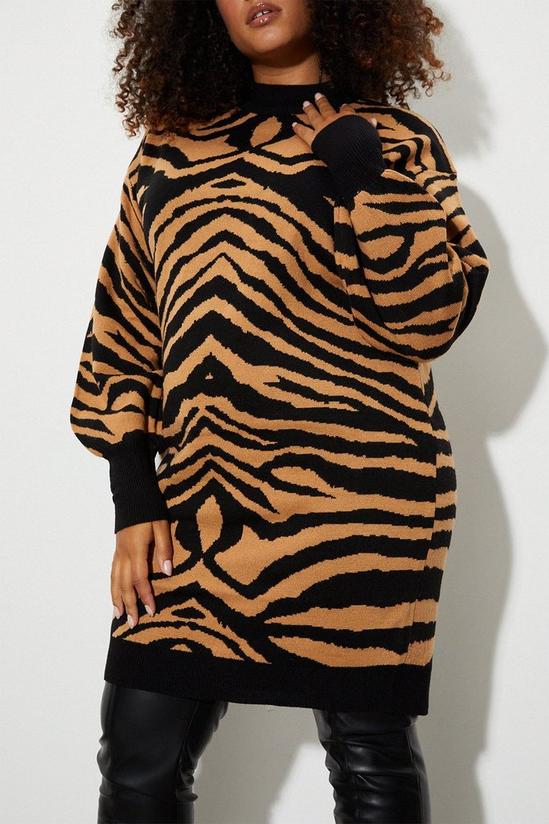 Dorothy Perkins Curve Zebra Knitted Longline Jumper 4
