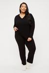 Dorothy Perkins Curve 2 Piece Knitted Loungewear Set thumbnail 1