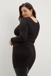 Dorothy Perkins Curve Black Ruched Front Tunic thumbnail 3