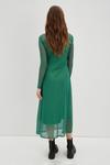 Dorothy Perkins Green Spot Mesh Long Sleeve Midi Dress thumbnail 3