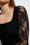 Dorothy Perkins Lace Square Neck Long Sleeve Top thumbnail 4