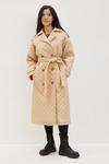 Dorothy Perkins Diamond Quilted Trench Coat thumbnail 1