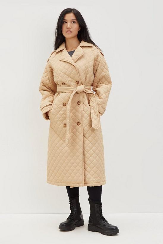Dorothy Perkins Diamond Quilted Trench Coat 1