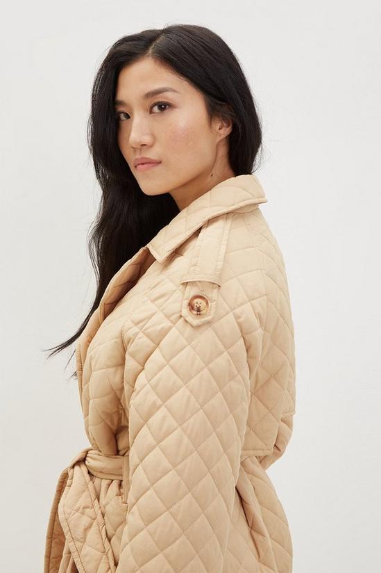 Dorothy Perkins Diamond Quilted Trench Coat 4