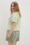 Dorothy Perkins Curve Leopard Print T-shirt & Shorts Pjama set thumbnail 3