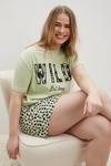 Dorothy Perkins Curve Leopard Print T-shirt & Shorts Pjama set thumbnail 4