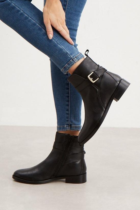 Principles Principles: October Leather Buckle Ankle Boots 2
