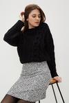 Dorothy Perkins Tall Mono Leopard Mini Skirt thumbnail 4