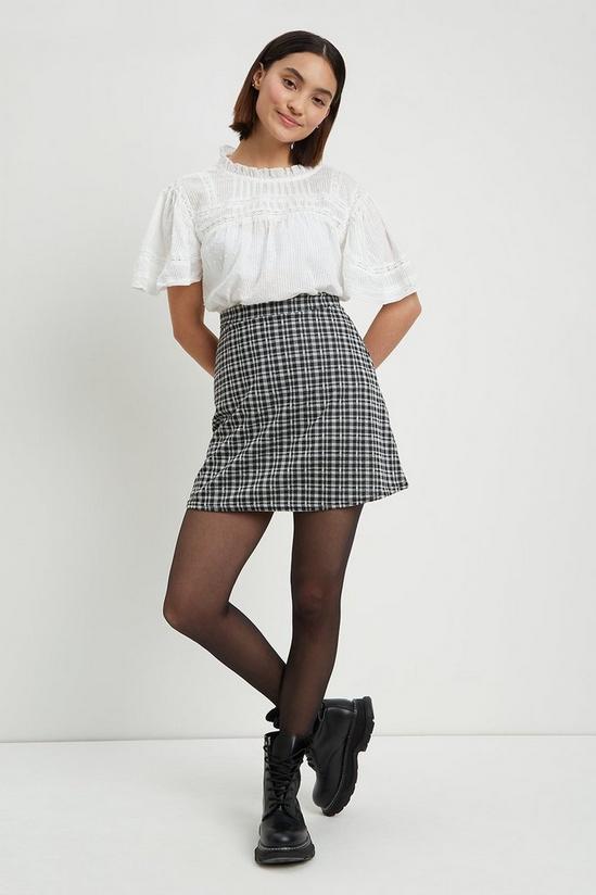 Dorothy Perkins Petite Black Check Mini Skirt 2