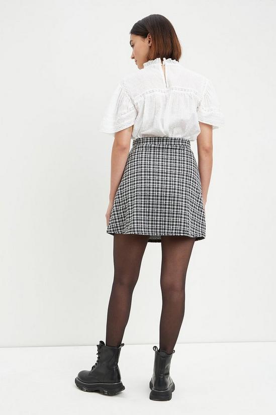 Dorothy Perkins Petite Black Check Mini Skirt 3
