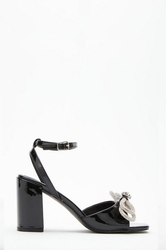 Dorothy Perkins Showcase Glamorous Diamante Bow Detail Block Heel Sandals 2