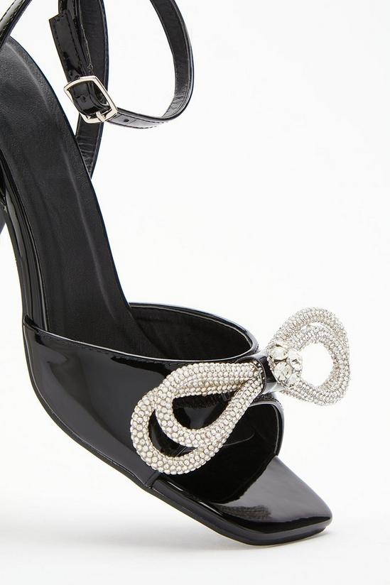 Dorothy Perkins Showcase Glamorous Diamante Bow Detail Block Heel Sandals 3