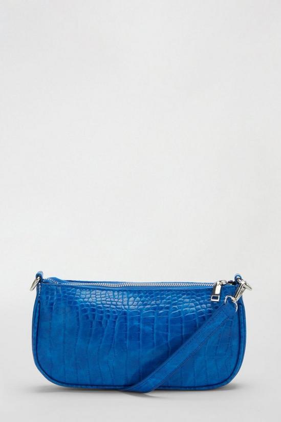 Dorothy Perkins Cobalt Croc Shoulder Bag 2
