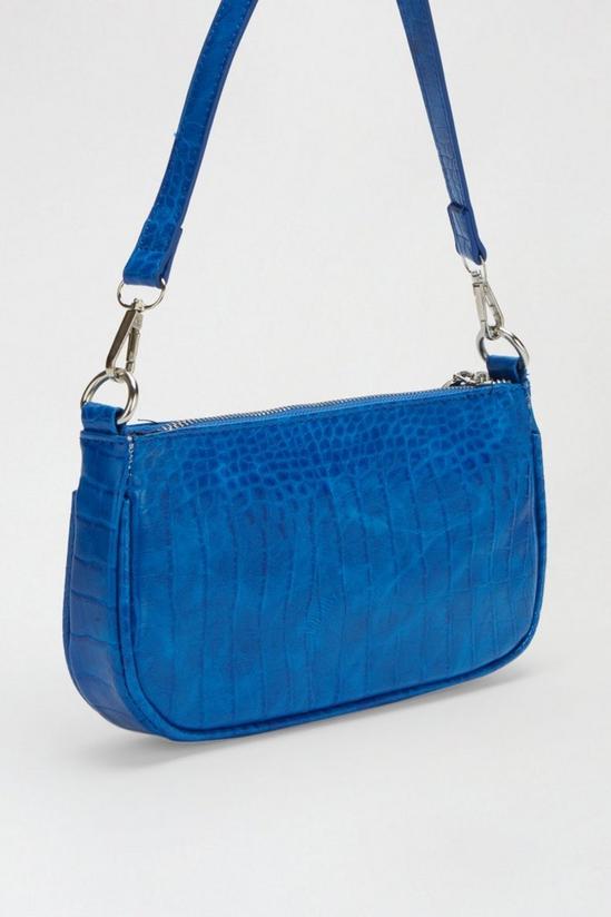Dorothy Perkins Cobalt Croc Shoulder Bag 3