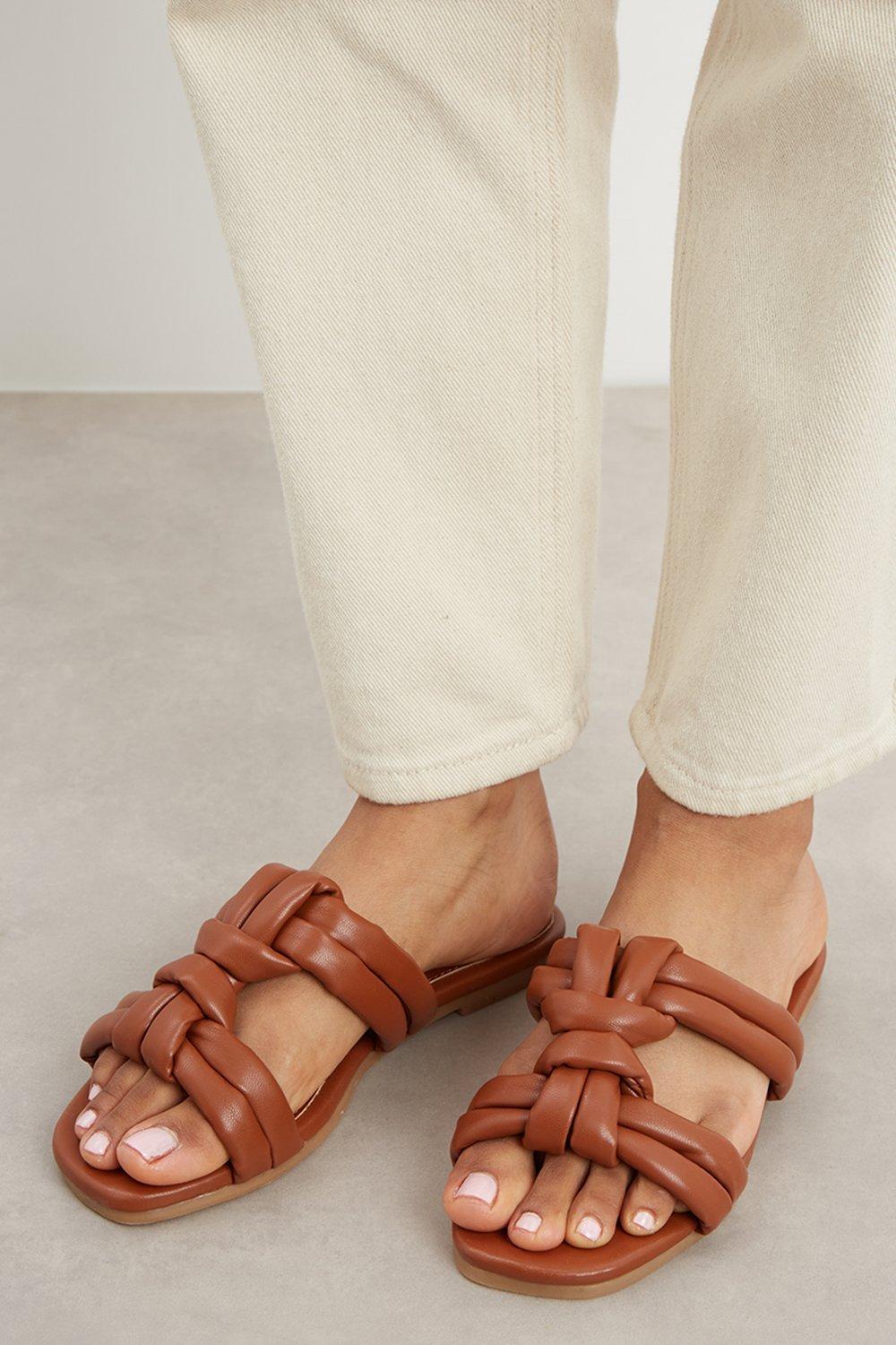 Image of Womens Principles: Florence Knotted T Bar Flat Sandal