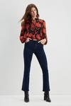 Dorothy Perkins Tall Red Floral Ruffle Tie Neck Top thumbnail 2