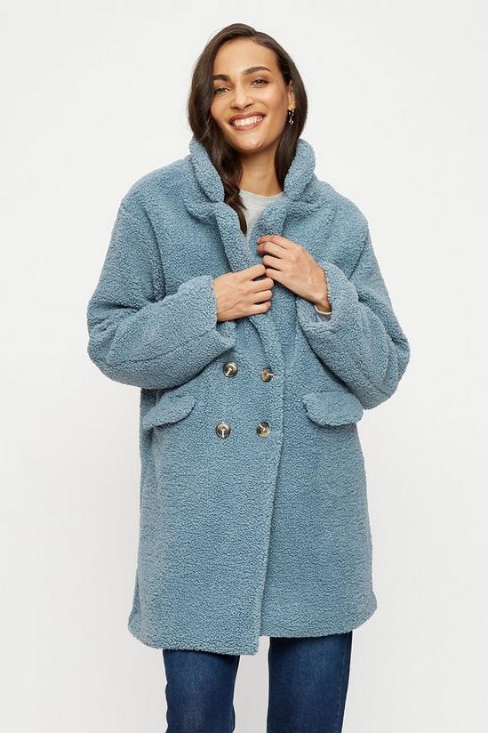 Dorothy Perkins Double Breasted Teddy Coat 1