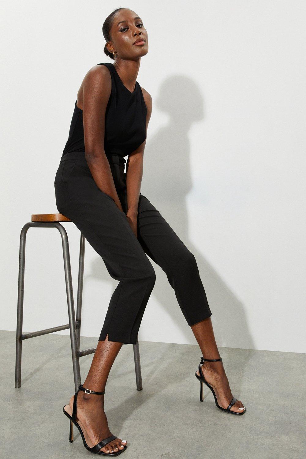 Women’s Slim Ankle Grazer Trouser - black - 8