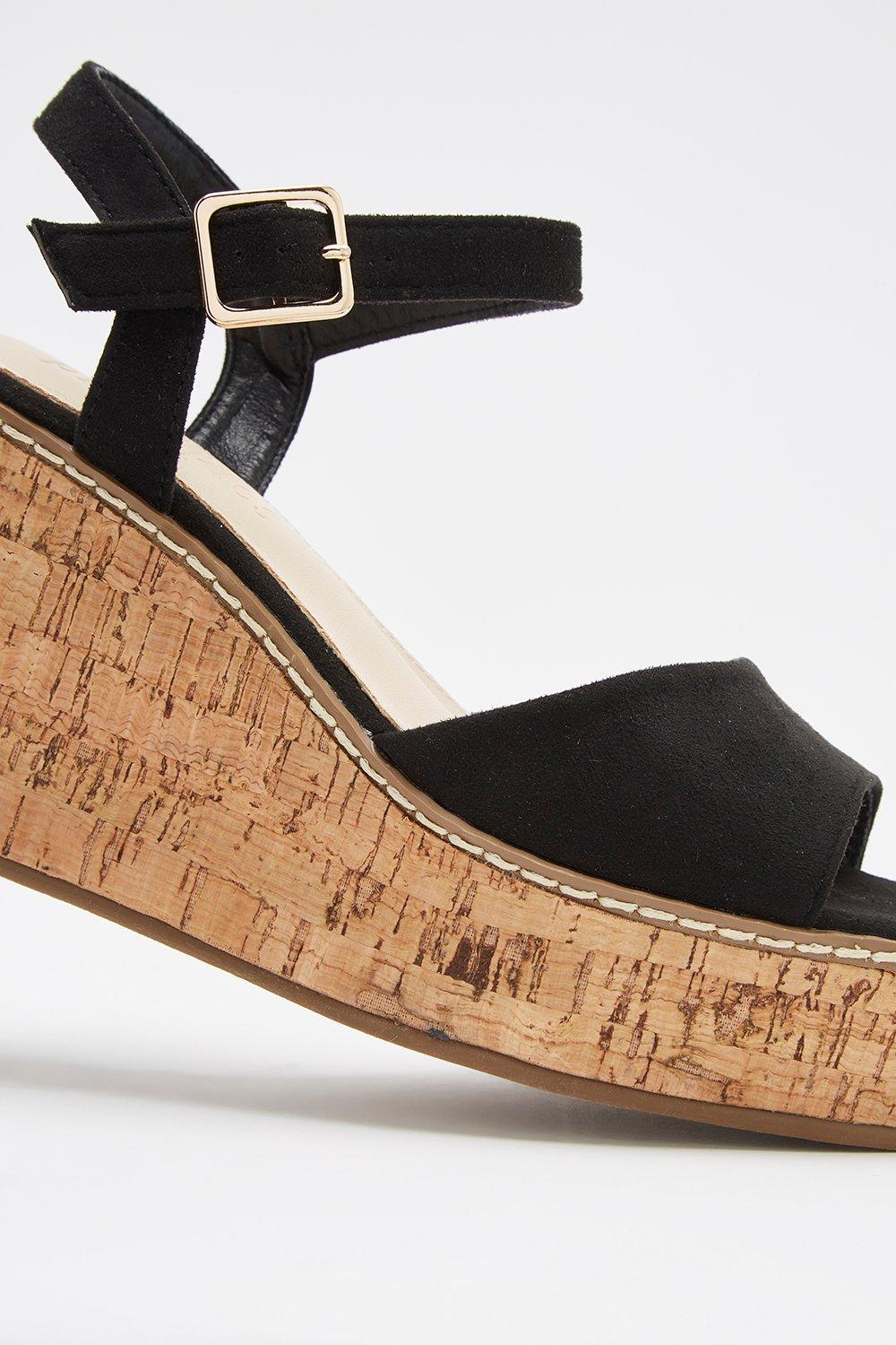 Cork wedge sale sandals uk