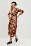 Dorothy Perkins Orange Leopard Satin Maxi Dress thumbnail 2