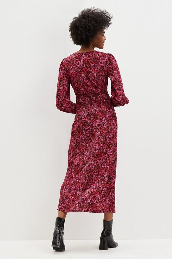 Dorothy Perkins Tall Ditsy Floral Shirred Waist Midi Dress 3