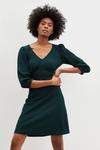 Dorothy Perkins Tall  Dark Green Empire Seam Mini Dress thumbnail 1