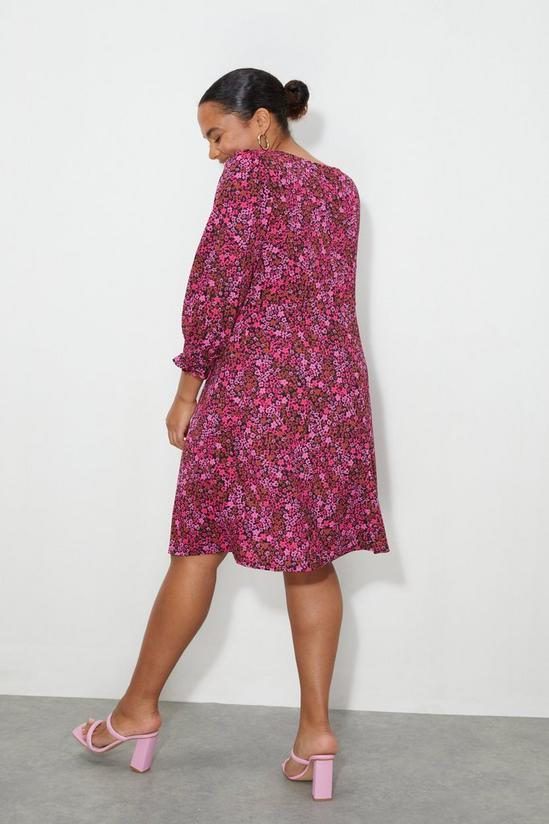 Dorothy Perkins Curve Ditsy Floral Empire Seam Mini Dress 3