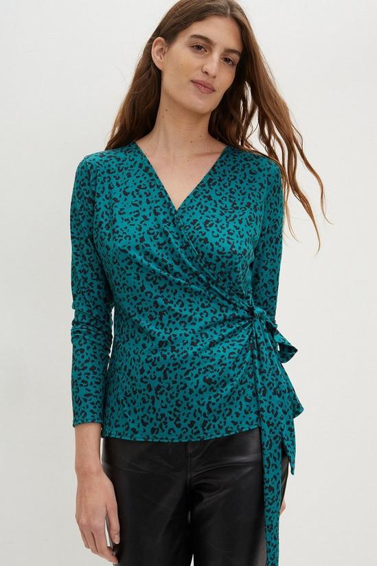 Dorothy Perkins Forest Animal Ballet Wrap Top 1