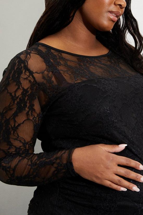 Dorothy Perkins Maternity Black Lace Long Sleeve Top 4