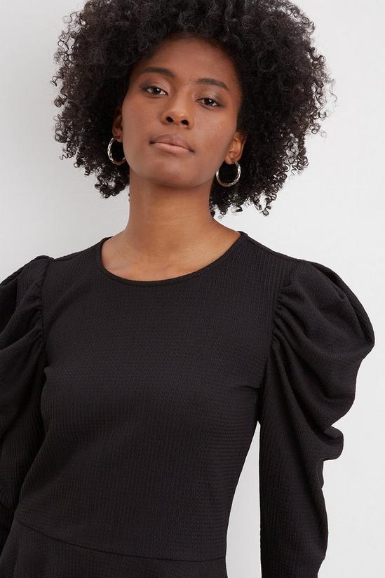 Dorothy Perkins Tall Black Long Ruched Sleeve Top 4