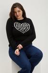 Dorothy Perkins Curve Knitted Heart Jumper thumbnail 1